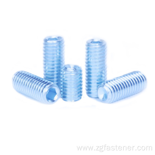 Hexagon socket set screws with cup point with Blue zinc DIN916